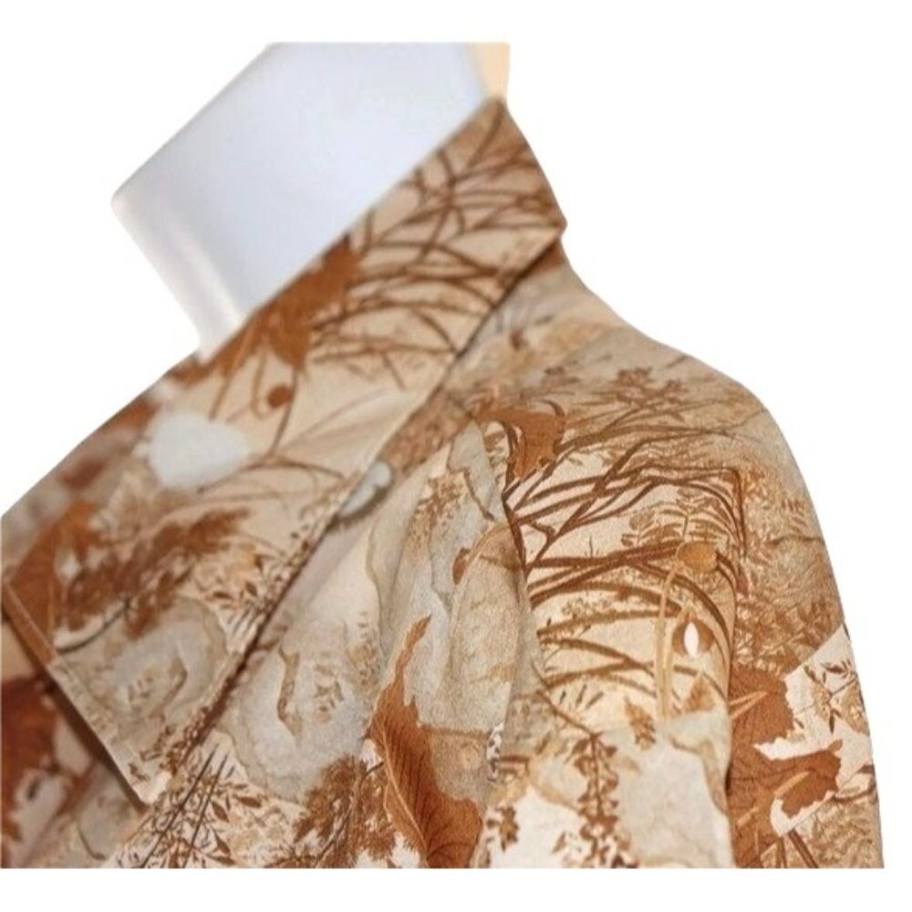Liberty House of Hawaii Button Down Men XL Tan Vintage Floral Aloha Shirt Hawaii - Picture 8 of 9